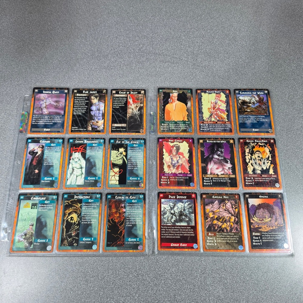 White Wolf Rage The Apocalypse TCG Card Lot 18ct Mixed 1995 Excellent Vintage